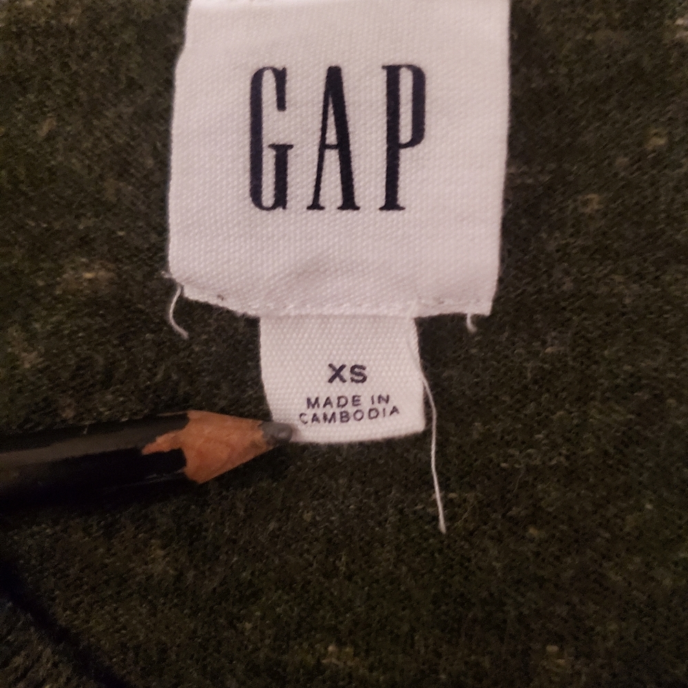 Gap Men's V-Neck Sweater Olive (size XS) - Picture 3 of 4